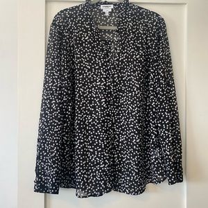 EXPRESS -Ruffled Neck Portofino Shirt